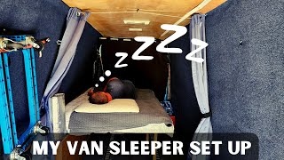 My Expedite Van Sleeper Set Up amp Inside Cargo Area Reveal [upl. by Rafaelita488]