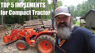 5 Must Have Compact Tractor Attachments [upl. by Asselem]