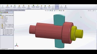 Solidworks Cotter Joint assembly design tutorial with details [upl. by Arlena965]