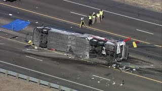 Bus crash on I25 north of Bernalillo leaves 3 dead 22 hospitalized [upl. by Assilev]