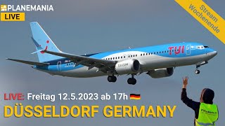 ✈️✈️✈️ Planespotting LIVE von DÜSSELDORF FreitagabendRushour an der RWY 05R [upl. by Burke]