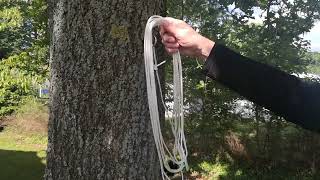 How to set up a removable quotretractablequot clothesline Only takes up space while in use [upl. by Comras]