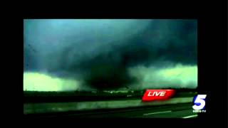 Video Catastrophic tornado moves through Moore Okla [upl. by Afaw]