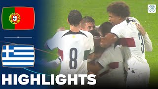 Portugal vs Greece  Highlights  U21 Euro Qualification 17102023 [upl. by Oilisab]