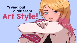 Trying out line art ft Gwen Stacy [upl. by Dagall]