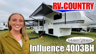 Grand DesignInfluence4003BH  by RV Country of Fresno CA Mesa AZ Fife WA Mt Vernon WA Coburg [upl. by Marciano]