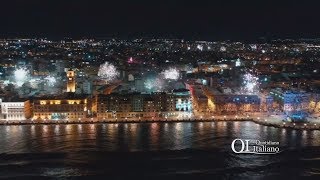 Bari Capondanno 2019 visto dal drone a mezzanotte impietosa meraviglia [upl. by Oran803]