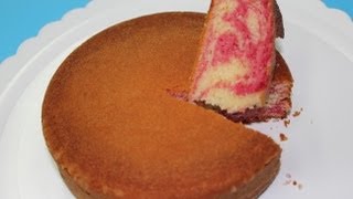 Receta de bizcocho Zebra o marmolado Zebra sponge cake [upl. by Adilen56]