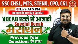 SPECIAL VOCAB मैराथन  VOCAB PYQ FOR SSC CHSL MTS STENO CPO CGL  SapneDekhneKiAzaadi [upl. by Rianna]