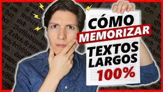 📃 Cómo Memorizar TEXTOS LARGOS en Poco TIEMPO Palabra por Palabra  6 Pasos  Ejemplo 😉 [upl. by Juliann]