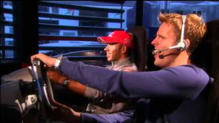 Lewis Hamilton plays Codemasters F1 2010 game [upl. by Geno]