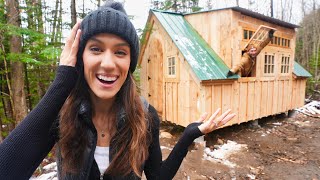 ITS DONE We Built Our Dream Tiny Home in the Woods [upl. by Youngman]