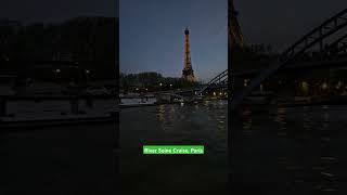 Enjoying Sunset and Eifel tower lit up at River Seine cruise Paris  France eifeltower cruise [upl. by Shepley]