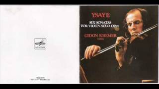 Gidon Kremer plays Eugène Ysaye  Sonata for Solo Violin No4 in E minor II Sarabande [upl. by Simson]