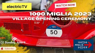 1000 Miglia 2023  Village Opening Ceremony  Piazza della Vittoria Brescia [upl. by Burrows]