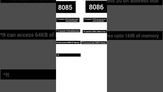 8085 Vs 8086 microprocessor ashiseducationmicroprocessor [upl. by Auguste]