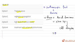 Banana is natural parthenocarpic fruit due to [upl. by Elpmid]