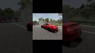 Hellcat Charger Smashes Into Concrete Barrier  BeamNG Drive [upl. by Herve]