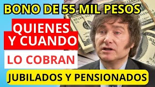 🛑Bono de 💲55MIL para los Jubilados y Pensionados  Quien lo cobra y Fecha de cobro en Enero [upl. by Buffum]