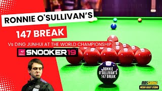 Ronnie OSullivans 8 Minute 147 Break Snooker 19 Career Mode World Championship Highlights [upl. by Devaj]