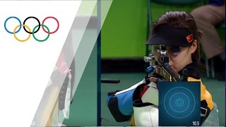 Germanys Engleder wins gold in Womens 50m Rifle 3 Positions [upl. by Attenreb]