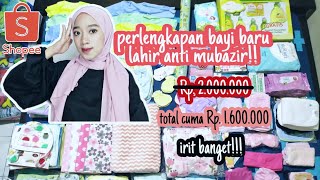 PERLENGKAPAN BAYI BARU LAHIR  SHOPEE HAUL 2020  Novah Safitri [upl. by Ahtelra462]