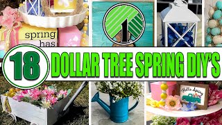 18 Farmhouse Dollar Tree SPRING DIY CRAFTS [upl. by Hawley475]