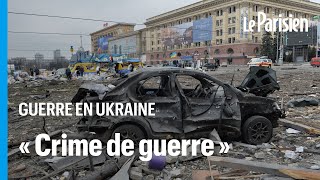 Bombardements russes en Ukraine  le président ukrainien dénonce un «crime de guerre» à Kharkiv [upl. by Aselehc]