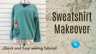 Quick and Easy Sweatshirt Makeover [upl. by Tam511]