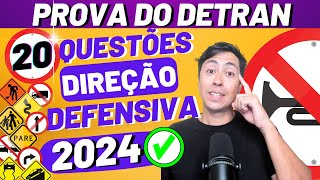 SIMULADO DO DETRAN 2024  REVISÃO DE 20 QUESTÕES  DIREÇÃO DEFENSIVA DETRAN 2024 [upl. by Anwahsal905]