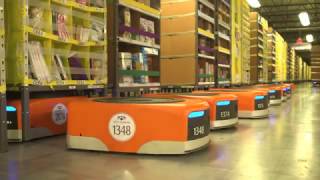 Amazon Warehouse Order Picking Robots [upl. by Alyehc301]