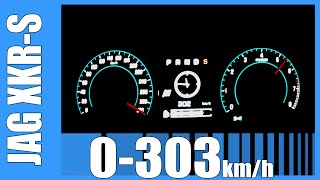 0303 kmh 550 HP Jaguar XKRS 50 V8 Supercharged BRUTAL Acceleration amp Top Speed Run [upl. by Athalia397]