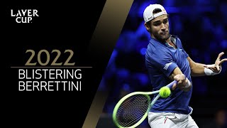 Matteo Berrettini Crushes Forehand Winner  Laver Cup 2022 [upl. by Desai]