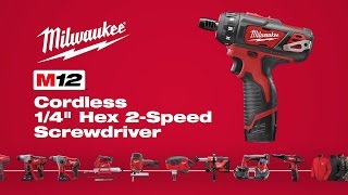 Milwaukee® M12™ 14quot Hex 2Speed Screwdriver 240622 [upl. by Hinckley354]