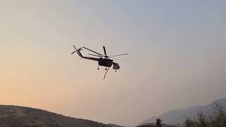 Helicopters Filling Up for Water Drops on El Dorado Fire [upl. by Gristede]