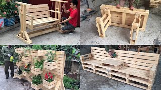 4 DIY ideas best creative and recycled pallet  Creative Uses For Old Pallets [upl. by Yunick805]