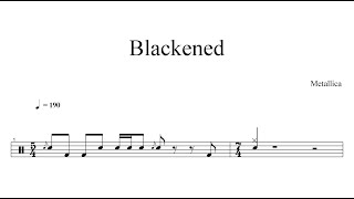 MetallicaBlackened  Drum Sheet Music 🥁🎵 [upl. by Arhna]