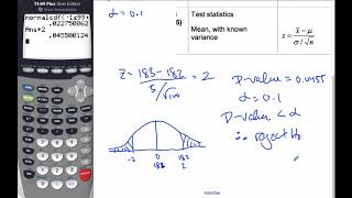 IB MAI HL  4063 Hypothesis Testing Example ztest Stats Option [upl. by Eihcir]