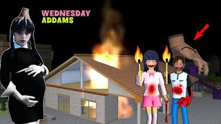 Addams Girl Pregnant Yuta Mio Haunteds 😱 Il Sakura School Simulator Drama story 👹 [upl. by Wilona]