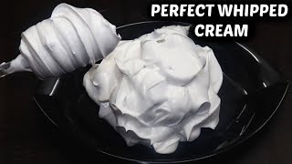 HOMEMADE WHIPPED CREAM Recipe  How to make Whipped Cream at Home  FROSTING Icing CreamCAKE CREAM [upl. by Buote]