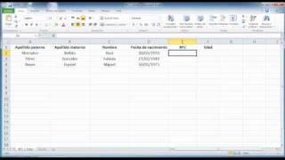 Tips Excel 2010 RFC y Edad [upl. by Engen519]