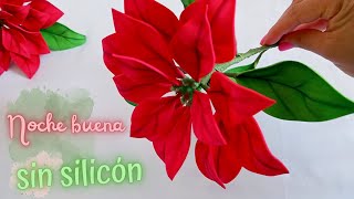 Flores Navideñas o quotNoche buenaquot en FOAMI Fáciles de hacer sin pegamentoideas navideñas 2023 [upl. by Pol]