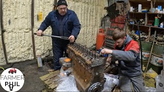 REBUILDING THE ENGINE MASSEY 1200 RESTORATION [upl. by Leber]