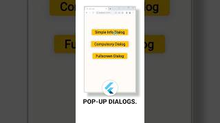 Popup dialogs  Flutter quick tutorial [upl. by Tracy]