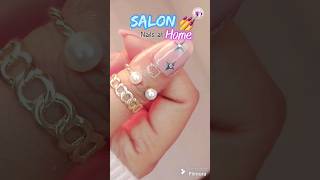 STILL😱wasting money on Salon 💅Easy Natural Beautiful Nail Art for short Nails nails shorts [upl. by Vikky890]