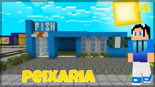 COMO FAZER UMA PEIXARIA NO MINECRAFT CONSTRUINDO UMA CIDADE [upl. by Adnilreh676]