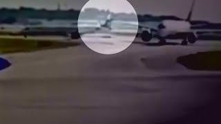 Delta planes collide on taxiway at Atlanta airport [upl. by Anitsahs]