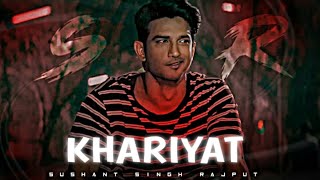 Sushant Singh Rajput  Edit  Khariyat  SSR Edit  Tribute to SSR  Sushant singh rajput edit [upl. by Gabriellia]