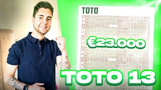 TOTO 13  Week 22 met een JACKPOT van €23000  uitleg [upl. by Ethbin]