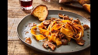 Pappardelle Pasta with Mushroom Sauce [upl. by Survance958]